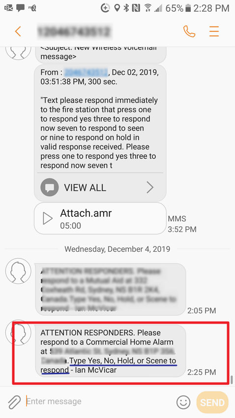 App Respond from Text