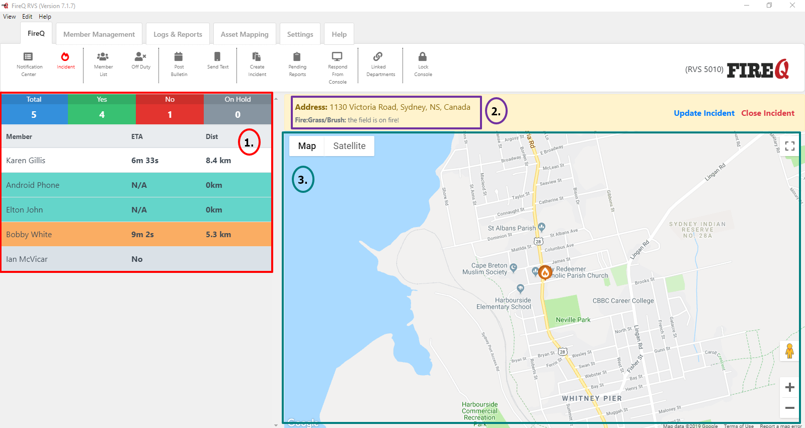 Incident Active Location